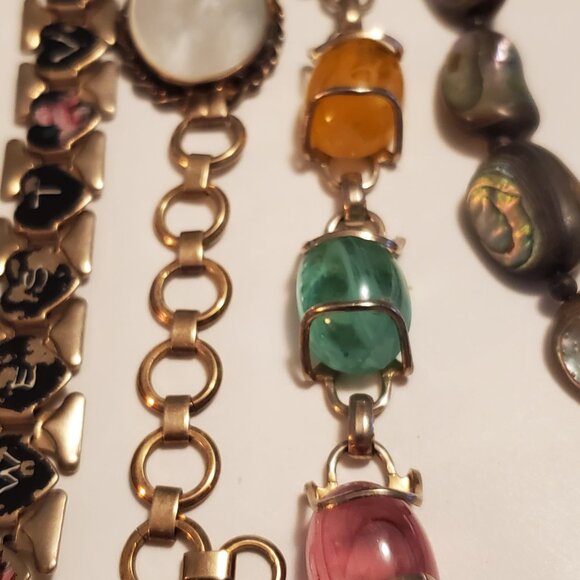 10  Bracelets, items # A-1268-1277,. wt. 256 grams. - Picture 10 of 12